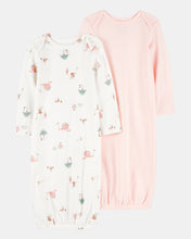 Cargar imagen en el visor de la galería, 2-Pack Sleeper Gowns - Pink