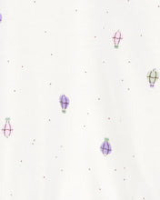 Cargar imagen en el visor de la galería, 3-Piece Hot Air Balloon Print Little Cardigan Set - White/Purple