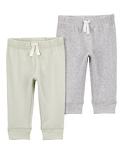 Cargar imagen en el visor de la galería, 2-Pack Jogger Pants - Green/Grey