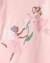Cargar imagen en el visor de la galería, Fairy Floral 100% Cotton Long-Sleeve Snug Fit 4-Piece Pajamas - Pink/Purple