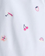 Cargar imagen en el visor de la galería, 2-Piece Fruit Print Cotton Long-Sleeve Bodysuit & Pant Set - Blue