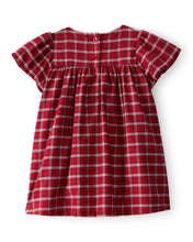 Cargar imagen en el visor de la galería, Special Occasion Plaid Print Short-Sleeve Dress - Red