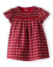 Cargar imagen en el visor de la galería, Special Occasion Plaid Print Short-Sleeve Dress - Red