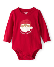 Cargar imagen en el visor de la galería, Santa's Favorite Cotton Graphic Bodysuit - Red
