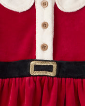 Cargar imagen en el visor de la galería, 2-Piece Santa Christmas Holiday Sweater Dress & Tights Set - Red