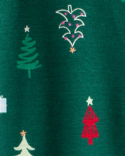 Cargar imagen en el visor de la galería, Green Trees 100% Cotton Long-Sleeve Sleep & Play Pajamas - Green