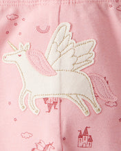 Cargar imagen en el visor de la galería, 3-Piece Unicorn Star Print Cotton Long-Sleeve Bodysuit & Pant Set - Pink/White