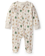 Cargar imagen en el visor de la galería, Christmas Print PurelySoft Long-Sleeve Sleep & Play Pajamas - White