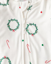 Cargar imagen en el visor de la galería, Wreath Print PurelySoft Long-Sleeve Sleep & Play Pajamas - Ivory