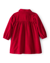 Cargar imagen en el visor de la galería, Corduroy Long-Sleeve Dress - Red