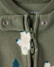 Cargar imagen en el visor de la galería, Yeti Fleece Loose Fit 2-Way Zip Sleep & Play Pajamas - Green