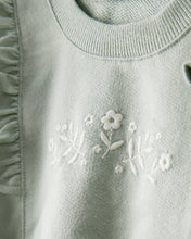 Cargar imagen en el visor de la galería, 3-Piece Floral Sweatshirt Outfit Set - Green