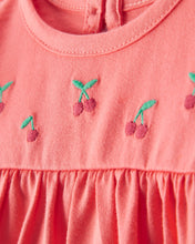 Cargar imagen en el visor de la galería, 2-Piece Cherry Bodysuit & Pant Set - Coral