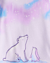 Cargar imagen en el visor de la galería, Polar Bear & Penguin 100% Cotton Long-Sleeve Snug Fit 4-Piece Pajamas - Purple