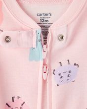 Cargar imagen en el visor de la galería, Monster 100% Cotton Snug Fit 1-Piece Pajamas - Pink