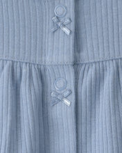 Cargar imagen en el visor de la galería, Rib Short-Sleeve Romper - Blue