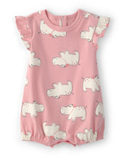 Cargar imagen en el visor de la galería, Hippo Short-Sleeve Romper - Pink