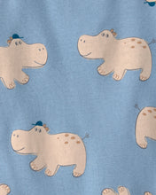 Cargar imagen en el visor de la galería, Hippo Short-Sleeve Romper - Blue