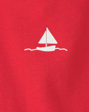 Cargar imagen en el visor de la galería, 3-Piece Sailboat Short-Sleeve Top; Bodysuit & Short Set - Red/White