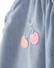 Cargar imagen en el visor de la galería, Embroidered Chambray Sleeveless Jumpsuit - Blue