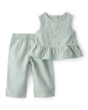 Cargar imagen en el visor de la galería, 2-Piece Sleeveless Tee & Pant Set - Green
