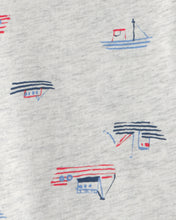 Cargar imagen en el visor de la galería, 2-Piece Boat Romper Set - Blue/Grey