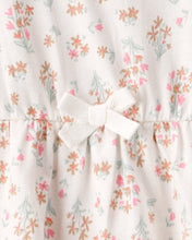 Cargar imagen en el visor de la galería, Floral Sleeveless Bodysuit Dress - Ivory
