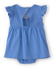 Cargar imagen en el visor de la galería, Seashell Short-Sleeve Bodysuit Dress - Blue