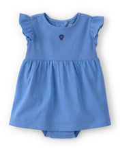 Cargar imagen en el visor de la galería, Seashell Short-Sleeve Bodysuit Dress - Blue