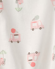Cargar imagen en el visor de la galería, Ice Cream Truck Short-Sleeve Romper - White