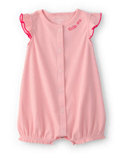 Cargar imagen en el visor de la galería, 'Little One' Rib Short-Sleeve Romper - Pink