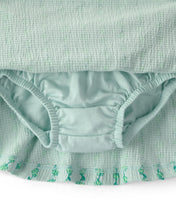 Cargar imagen en el visor de la galería, 2-Piece Vine Short-Sleeve Top & Skirt Set - Green