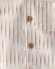 Cargar imagen en el visor de la galería, Baby Boy 2-Piece Striped Top & Short Set - Tan