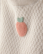 Cargar imagen en el visor de la galería, Baby Girl 2-Piece Peach Crochet Top & Short Set - Cream