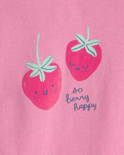 Cargar imagen en el visor de la galería, 'So Berry Happy' Strawberry Graphic Bodysuit - Pink