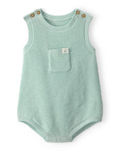 Cargar imagen en el visor de la galería, Baby Crochet Bubble Romper - Green