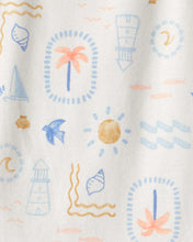 Cargar imagen en el visor de la galería, 3-Pack Beach Flutter-Sleeve Multipack Bodysuits - Orange/Blue/Ivory