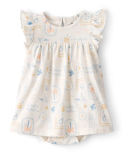 Cargar imagen en el visor de la galería, 2-Piece Beach Cardigan & Bodysuit Dress Set - Orange/Ivory