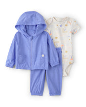 Cargar imagen en el visor de la galería, 3-Piece Beach Hoodie Layering Set - Blue