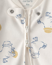 Cargar imagen en el visor de la galería, Duck 2-Way Zip 100% Cotton Sleep & Play Pajama - Cream