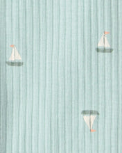 Cargar imagen en el visor de la galería, Sailboat 2-Way Zip Sleep & Play Pajama - Green