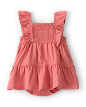 Cargar imagen en el visor de la galería, Ruffle Sleeveless Bodysuit Dress - Orange