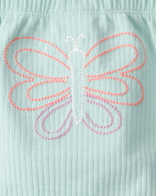 Cargar imagen en el visor de la galería, 3-Piece Butterfly Bodysuits & Pant Set - Blue/Ivory