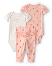 Cargar imagen en el visor de la galería, 3-Piece Floral Bodysuits & Pant Set - Pink
