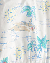 Cargar imagen en el visor de la galería, Tropical Beach Sleeveless Romper - Ivory/Green
