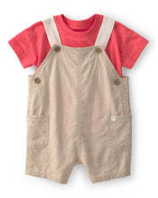 Cargar imagen en el visor de la galería, 2-Piece Overall Set - Coral/Khaki
