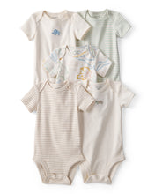 Cargar imagen en el visor de la galería, 5-Pack Animals Multipack Bodysuits - Ivory/Tan