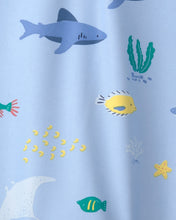 Cargar imagen en el visor de la galería, 1-Piece Fish Rashguard Swimsuit - Blue