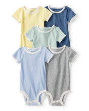 Cargar imagen en el visor de la galería, 5-Pack Multipack Bodysuits - Blue/Yellow/Green