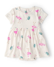 Cargar imagen en el visor de la galería, Flamingo PurelySoft Short-Sleeve Bodysuit Dress - Ivory